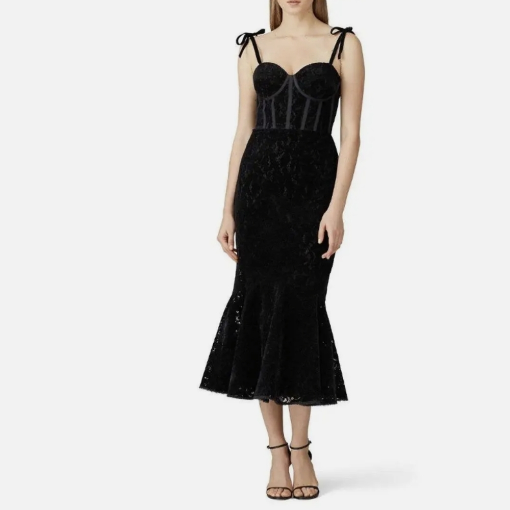 Monique Lhuillier Velvet Maxi Dress Size 10